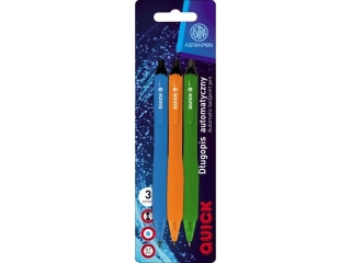 D�ugopis automatyczny ASTRAPEN Quick, blister 3 szt.