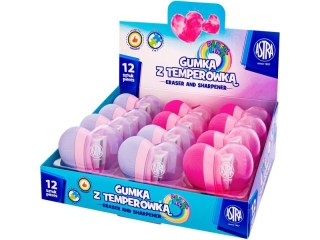 Temper�wka i gumka w kszta�cie serca transformer 2w1 Astra
