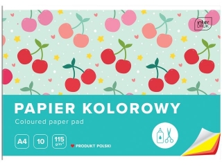 Zeszyt papier�w kolorowych A4 10k. INTERDRUK