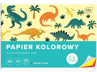 Zeszyt papier�w kolorowych A5 10k. INTERDRUK