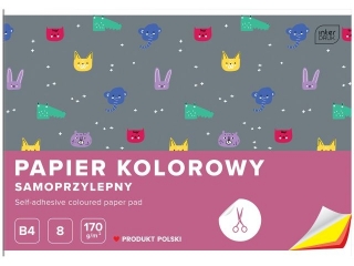 Zeszyt papier�w kolorowych samoprzylepnych B4 8k. INTERDRUK
