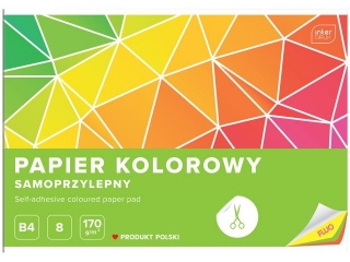 Zeszyt papier�w kolorowych samoprzylepnych B4 8k. INTERDRUK
