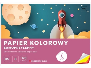 Zeszyt papier�w kolorowych samoprzylepnych B5 8k. INTERDRUK