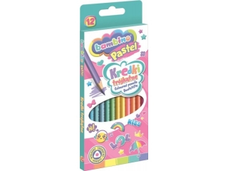 Kredki szkolne tr�jk�tne 12 kolor�w PASTEL