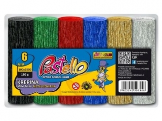 Krepina PASTELLO Mini mini 10x250cm 6szt. mix kolor�w metalicznych