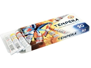 Farby tempery KOH-I-NOOR 10 kolor�w 16ml  SUPER-HURT