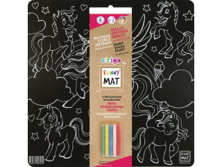 KOLOROWANKA FUNNY MAT BLACK 40x40 Jednoro�ce + GRATIS flamastry