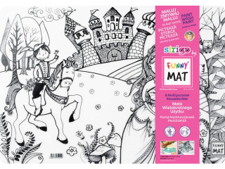 KOLOROWANKA FUNNY MAT TRANSPARENT 48x33.5 Ksi��e i Ksi�niczka + GRATIS flamastry