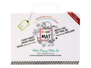 KOLOROWANKA FUNNY MAT WHITE 16x21 Zestaw podr�ny + GRATIS flamstry