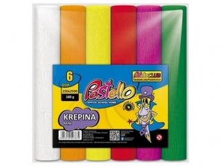 Krepina PASTELLO Mini 20x250cm 6szt. mix kolor�w intensywnych