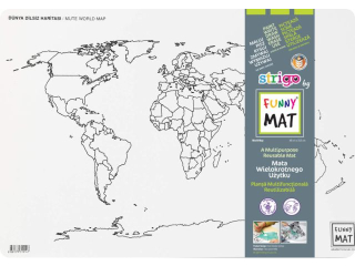 KOLOROWANKA FUNNY MAT WHITE 48x33.5 Mapa �wiata Pa�stwa + GRATIS flamastry