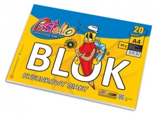 Blok rysunkowy A4 20k. PASTELLO 80g