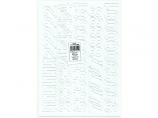 Cyfry samoprzylepne ART-DRUK  30mm bia�e Helvetica 10 arkusz