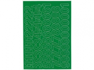 Cyfry samoprzylepne ART-DRUK  30mm zielone Helvetica 10 arku