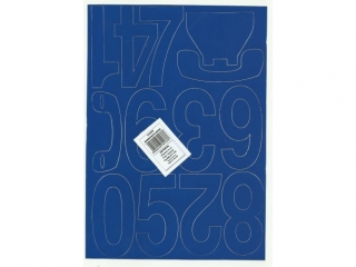 Cyfry samoprzylepne ART-DRUK  80mm niebieskie Helvetica 10 a