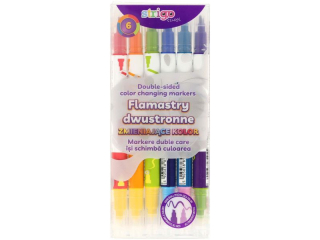 Flamastry dwustronne zmieniaj�ce kolor 2w1 STRIGO