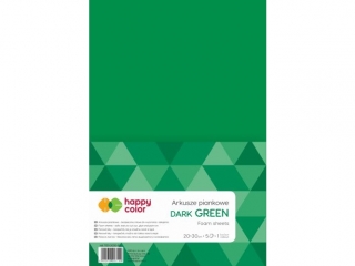 Arkusze piankowe A4, 5 ark, ciemnozielone, Happy Color