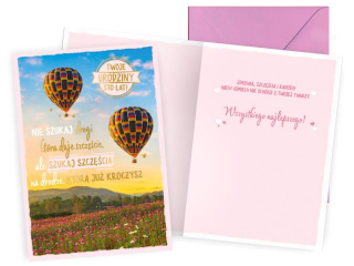 Kartka KUKARTKA PR-526 Urodziny (lataj�ce balony)