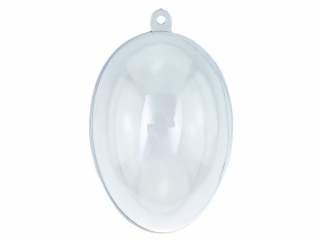 Akrylowe jajko rozmiar: 65mm x 45mm  kolor: transparentny opakowanie: 5 szt