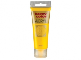 Farba akrylowa 75 ml, ��ty, Happy Color
