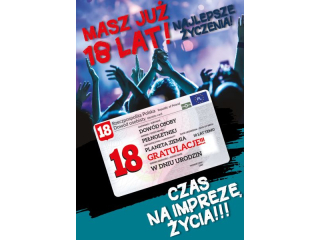 Kartka na 18 urodziny ARMIN STYLE Gift M-126 z dowodem osobistym, impreza �ycia