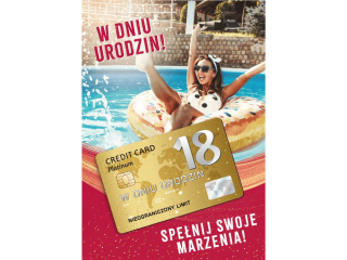 Kartka na 18 urodziny ARMIN STYLE Gift M-167 z kart� kredytow� dla dziewczyny