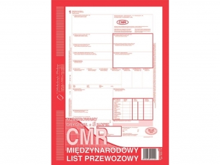 Druk 800-1N CMR Mi�dzynarodowy list przewozowy (numerowany) 