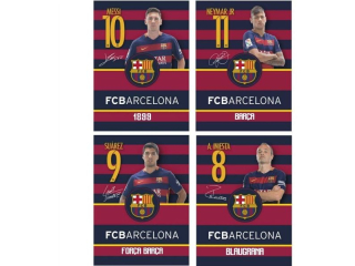 Zeszyt  A5 16k. ASTRAPAP FC Barcelona Barca Fan 4, kolorowa trzylinia