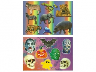 Naklejki POLSYR Ma�e - halloween/dzikie zwierz�ta 25ark.