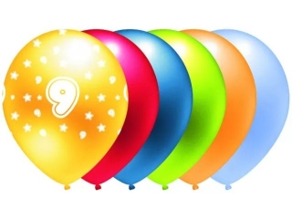 BALON NADRUK "9" B231 a5BALON NADRUK "9" B231 a5