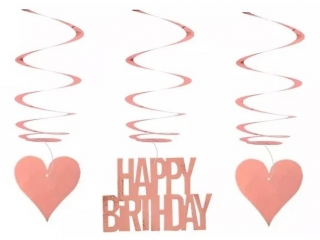 Dekoracja urodzinowa wisz�ca HAPPY BIRTHDAY DF-003, 3 szt.