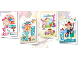 Kartki  TOP B6  BOGH z wyci�ciem Urodziny dzieci�ce Roczek