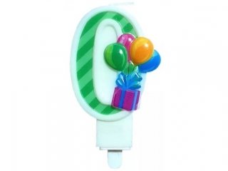 �wieczka urodzinowa SF-907-0 balony, Cyferka 0