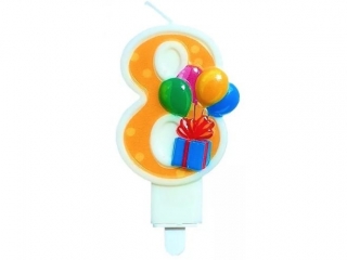 �wieczka urodzinowa SF-907-8 balony, Cyferka 8