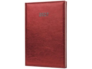 Kalendarz 2027 Agenda A4 Tygodniowy Bordo #2417