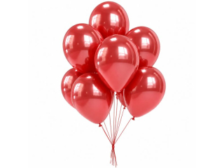 Balony PENWORD 10" 100szt. metalik - czerwone