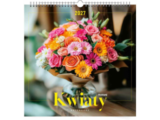 Kalendarz 2027 �cienny 33x33 Kwiaty #3544