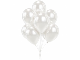 Balony PENWORD 10" 100szt. per�a - bia�y