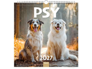 Kalendarz 2027 �cienny 33x33 Psy #3568