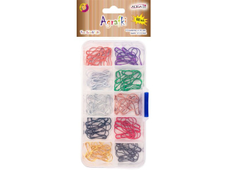 Agrafki AGR-0927 mix 10kol.w zamykanym pude�ku, rozm. 22mm, op.100szt.