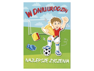 Kartka dla dzieci ARMIN STYLE GM-909 Urodzinowa z Pi�karzemi 3D