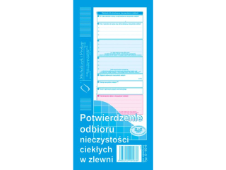 Druk- Potwierdzenie odbior�w nieczysto�ci ciek�ych w zlewni