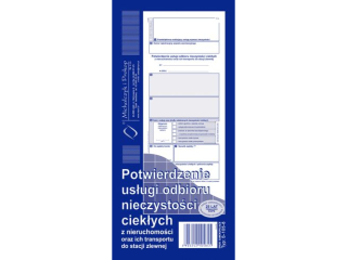 Druk- Potwierdzenie us�ugi odbioru nieczysto�ci ciek�ych z nieruchomo�ci oraz ich transportu do stacji zlewnej