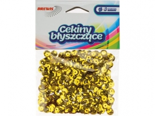 Cekiny b�yszcz�ce rozmiar: 6mm waga: 10g kolor: z�oty