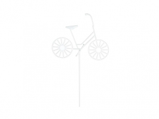 Rower na piku metal bia�y 37cm