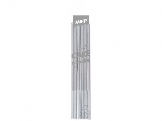 �wieczki do tortu MFP 6 szt. 14cm srebrne