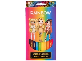 Kredki Jumbo 10 kolor�w - Rainbow High
