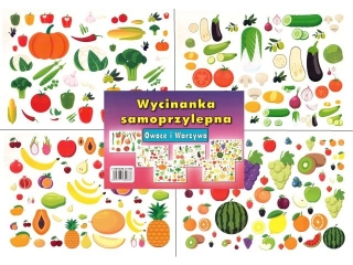 Wycinanka samoprzylepna CORMORAN A4 6k. Owoce i warzywa