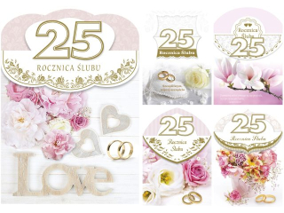 Laurka B6 z g�bk� exclusive Rocznica �lubu zest. 418, rocznica 25