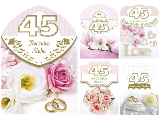 Laurka B6 z g�bk� exclusive Rocznica �lubu zest. 418, rocznica 45